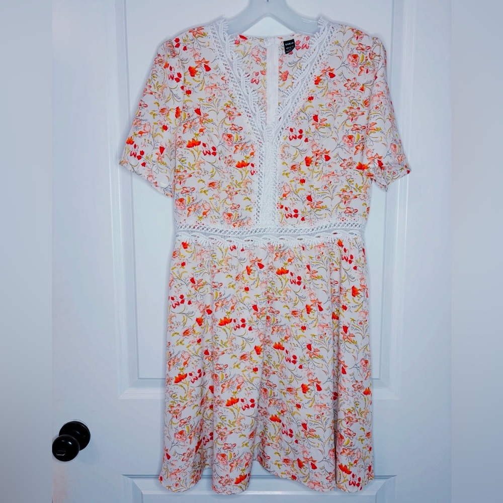 Orange floral Dress